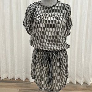 Isabel Marant Black and White Patterned Mini Dress
